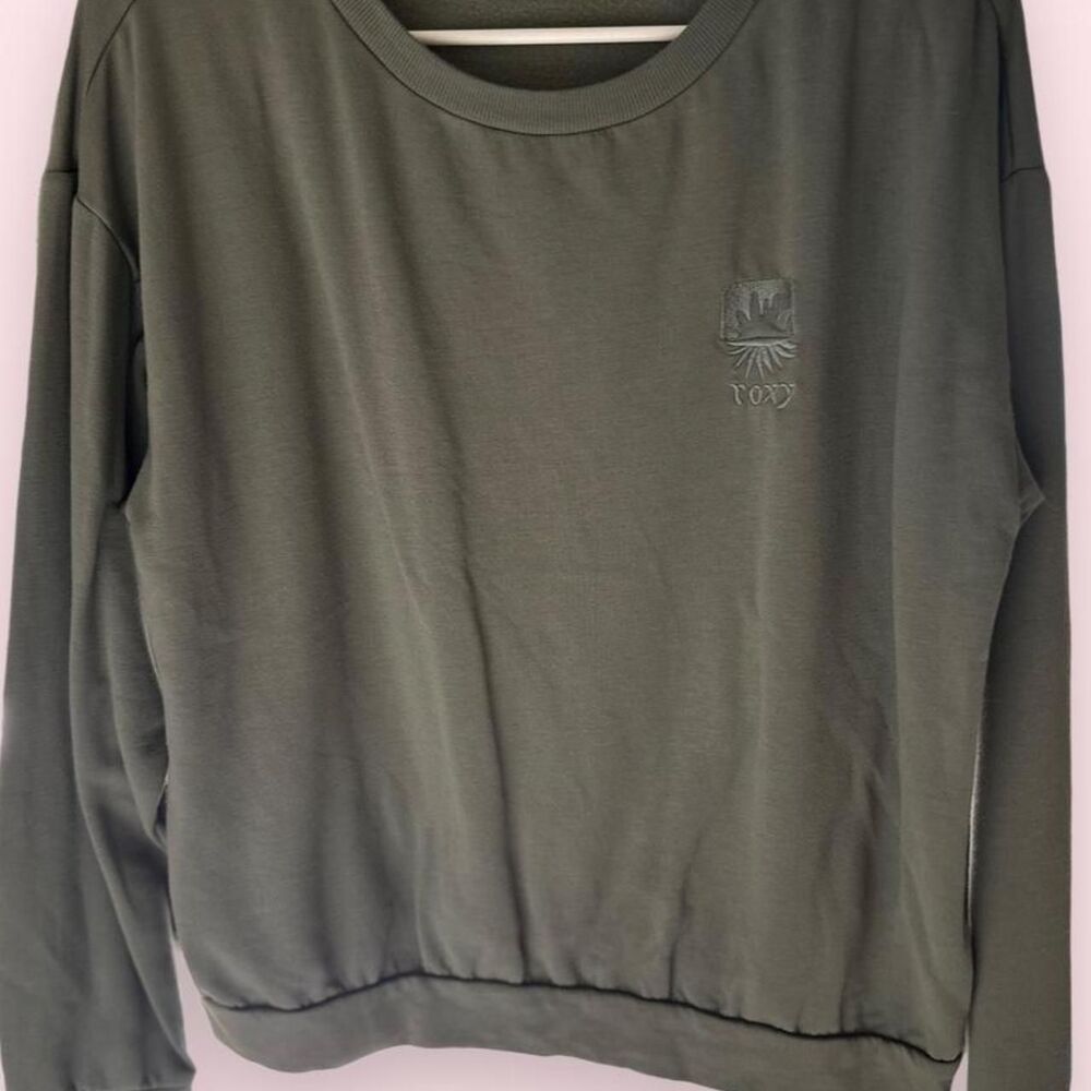 Roxy Women's Khaki and Green Sweatshirt